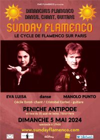 spectacle Sunday Flamenco. Le dimanche 5 mai 2024 à Paris19. Paris.  17H00